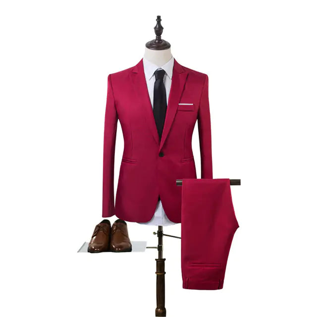 SharpFit Men's Formal Suit Set