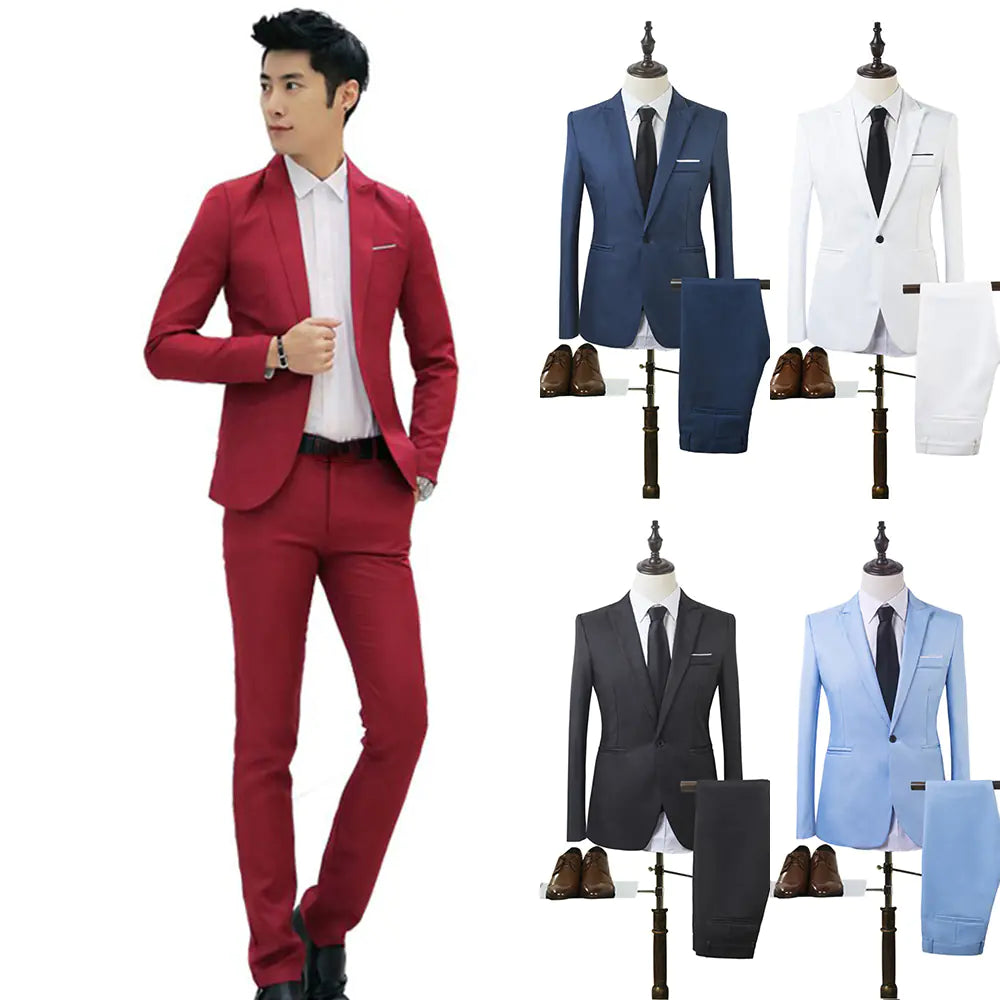 SharpFit Men's Formal Suit Set