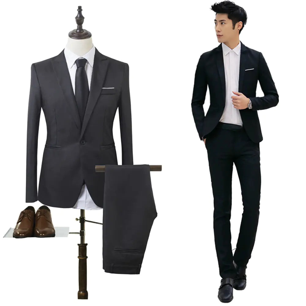 SharpFit Men's Formal Suit Set
